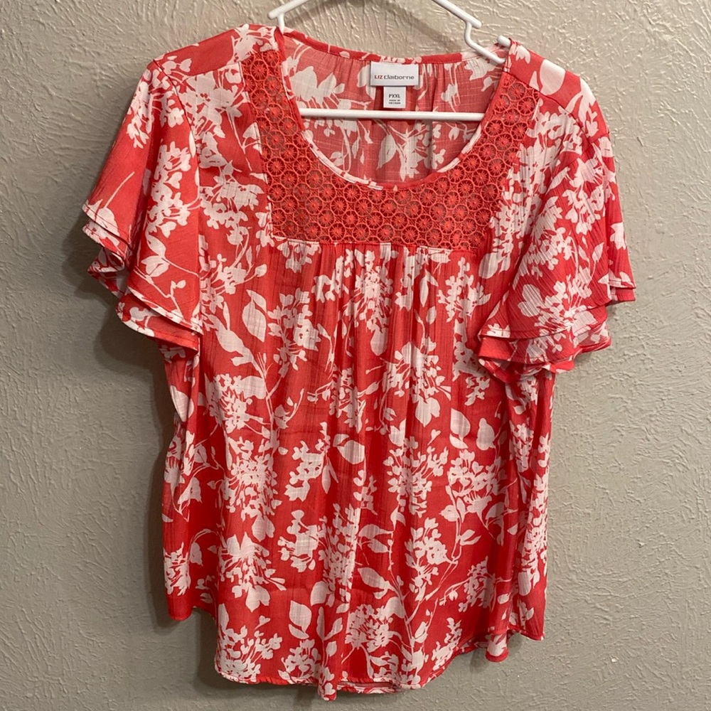 Coral shirt light weight great for spring